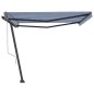 vidaXL Toldo de pie automático azul y blanco 450x300 cm vidaXL Toldo de pie automático azul y blanco 450x300 cm