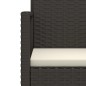 vidaXL Muebles de jardín con cojines 4 piezas ratán sintético negro