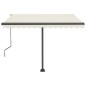 vidaXL Toldo automático con LED y sensor de viento crema 350x250 cm vidaXL Toldo automático con LED y sensor de viento crema 350x250 cm