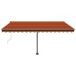vidaXL Toldo de pie automático naranja y marrón 450x300 cm vidaXL Toldo de pie automático naranja y marrón 450x300 cm
