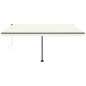 vidaXL Toldo automático con LED y sensor de viento crema 450x300 cm vidaXL Toldo automático con LED y sensor de viento crema 450x300 cm