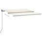 vidaXL Toldo automático con LED y sensor de viento crema 450x300 cm vidaXL Toldo automático con LED y sensor de viento crema 450x300 cm