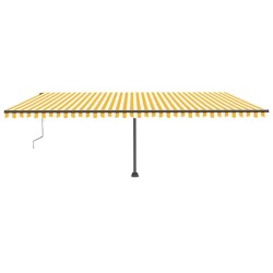vidaXL Toldo de pie automático amarillo y blanco 600x300 cm