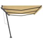 vidaXL Toldo de pie automático amarillo y blanco 600x300 cm vidaXL Toldo de pie automático amarillo y blanco 600x300 cm