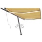 vidaXL Toldo automático LED sensor de viento amarillo blanco 500x300cm vidaXL Toldo automático LED sensor de viento amarillo blanco 500x300cm