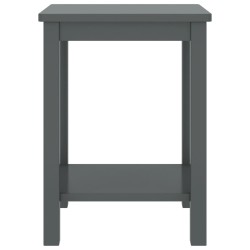 vidaXL Mesitas de noche madera maciza de pino gris oscuro 35x30x47 cm