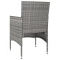 vidaXL Conjunto de silla de jardín y taburete 4 piezas ratán PE gris vidaXL Conjunto de silla de jardín y taburete 4 piezas ratán PE gris