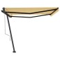 vidaXL Toldo de pie automático amarillo y blanco 450x350 cm vidaXL Toldo de pie automático amarillo y blanco 450x350 cm