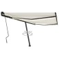vidaXL Toldo manual retráctil con LED color crema 400x350 cm vidaXL Toldo manual retráctil con LED color crema 400x350 cm