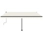 vidaXL Toldo manual retráctil con LED color crema 400x350 cm vidaXL Toldo manual retráctil con LED color crema 400x350 cm
