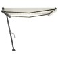 vidaXL Toldo manual retráctil con LED color crema 400x350 cm vidaXL Toldo manual retráctil con LED color crema 400x350 cm