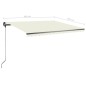 vidaXL Toldo manual retráctil con LED color crema 400x350 cm vidaXL Toldo manual retráctil con LED color crema 400x350 cm