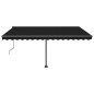 vidaXL Toldo automático LED sensor de viento gris antracita 400x350 cm vidaXL Toldo automático LED sensor de viento gris antracita 400x350 cm