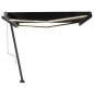 vidaXL Toldo automático LED sensor de viento gris antracita 400x350 cm vidaXL Toldo automático LED sensor de viento gris antracita 400x350 cm