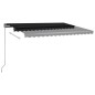 vidaXL Toldo automático LED sensor de viento gris antracita 400x350 cm vidaXL Toldo automático LED sensor de viento gris antracita 400x350 cm