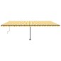 vidaXL Toldo de pie automático amarillo y blanco 600x350 cm