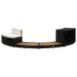 vidaXL Borde de bañera de hidromasaje ratán PE madera de acacia negro vidaXL Borde de bañera de hidromasaje ratán PE madera de acacia negro