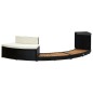 vidaXL Borde de bañera de hidromasaje ratán PE madera de acacia negro vidaXL Borde de bañera de hidromasaje ratán PE madera de acacia negro
