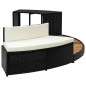 vidaXL Borde de bañera de hidromasaje ratán PE madera de acacia negro vidaXL Borde de bañera de hidromasaje ratán PE madera de acacia negro