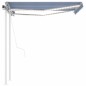 vidaXL Toldo automático LED sensor de viento azul y blanco 3,5x2,5 m vidaXL Toldo automático LED sensor de viento azul y blanco 3,5x2,5 m