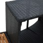 vidaXL Borde de bañera de hidromasaje ratán PE madera de acacia negro vidaXL Borde de bañera de hidromasaje ratán PE madera de acacia negro