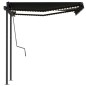 vidaXL Toldo manual retráctil con LED gris antracita 3,5x2,5 m vidaXL Toldo manual retráctil con LED gris antracita 3,5x2,5 m