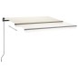 vidaXL Toldo automático con LED sensor de viento color crema 3,5x2,5 m vidaXL Toldo automático con LED sensor de viento color crema 3,5x2,5 m