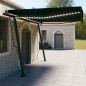 vidaXL Toldo retráctil manual con LED gris antracita 4,5x3 m