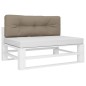 vidaXL Cojín para sofá de palets de tela gris taupé 120x40x12 cm vidaXL Cojín para sofá de palets de tela gris taupé 120x40x12 cm