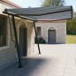 vidaXL Toldo automático retráctil con postes azul y blanco 4,5x3 m vidaXL Toldo automático retráctil con postes azul y blanco 4,5x3 m