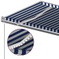 vidaXL Toldo automático con LED sensor de viento azul y blanco 5x3 m vidaXL Toldo automático con LED sensor de viento azul y blanco 5x3 m