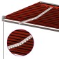 vidaXL Toldo automático LED sensor de viento naranja y marrón 6x3 m vidaXL Toldo automático LED sensor de viento naranja y marrón 6x3 m