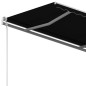 vidaXL Toldo retráctil automático con postes gris antracita 4x3,5 m vidaXL Toldo retráctil automático con postes gris antracita 4x3,5 m