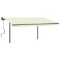 vidaXL Toldo manual retráctil con LED crema 4x3,5 m vidaXL Toldo manual retráctil con LED crema 4x3,5 m