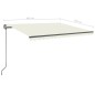 vidaXL Toldo manual retráctil con LED crema 4x3,5 m vidaXL Toldo manual retráctil con LED crema 4x3,5 m