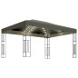 vidaXL Carpa cenador de jardín con tira de luces LED 3x4 m tela taupé vidaXL Carpa cenador de jardín con tira de luces LED 3x4 m tela taupé