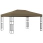 vidaXL Carpa cenador de jardín con tira de luces LED 3x4 m tela taupé vidaXL Carpa cenador de jardín con tira de luces LED 3x4 m tela taupé