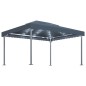 vidaXL Cenador con tira de luces LED aluminio antracita 400x300 cm