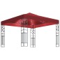 vidaXL Cenador con tira de luces LED 3x3 m rojo tinto vidaXL Cenador con tira de luces LED 3x3 m rojo tinto