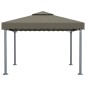 vidaXL Cenador con tira de luces LED aluminio taupé 300x300 cm
