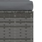 vidaXL Set de muebles de jardín 4 pzas y cojines ratán sintético gris