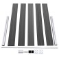 vidaXL Set de paneles de valla WPC negro 699x105 cm vidaXL Set de paneles de valla WPC negro 699x105 cm