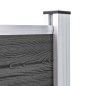 vidaXL Set de paneles de valla WPC negro 699x105 cm vidaXL Set de paneles de valla WPC negro 699x105 cm