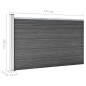 vidaXL Set de paneles de valla WPC negro 699x105 cm vidaXL Set de paneles de valla WPC negro 699x105 cm