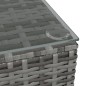 vidaXL Set de muebles de jardín 4 pzas y cojines ratán sintético gris