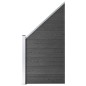 vidaXL Set de paneles de valla WPC negro 1138x(105-186) cm vidaXL Set de paneles de valla WPC negro 1138x(105-186) cm