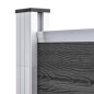 vidaXL Set de paneles de valla WPC negro 1138x(105-186) cm vidaXL Set de paneles de valla WPC negro 1138x(105-186) cm