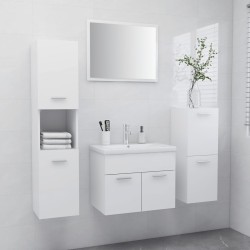 vidaXL Juego de muebles de baño madera de ingeniería blanco