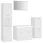 vidaXL Juego de muebles de baño madera de ingeniería blanco vidaXL Juego de muebles de baño madera de ingeniería blanco