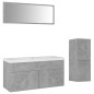 vidaXL Juego de muebles de baño madera de ingeniería gris hormigón vidaXL Juego de muebles de baño madera de ingeniería gris hormigón